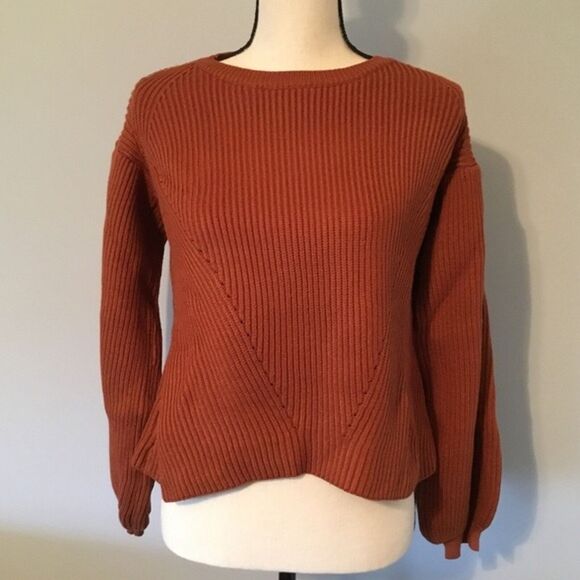 Nordstrom Maisie Peter Bishop Women’s Rust Color Sweater  Size Medium - Picture 3 of 6